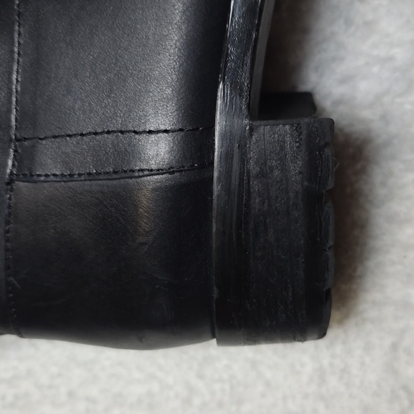 Gap Leather Black Buckle Moto Boots Size 6 Women's - Picture 6 of 9